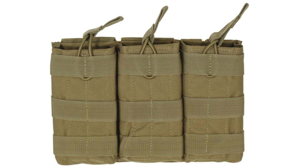 Voodoo Tactical M4/M16 Open Top Mag Pouch W/ Bungee System - Single, Coyote, 20-8180007000