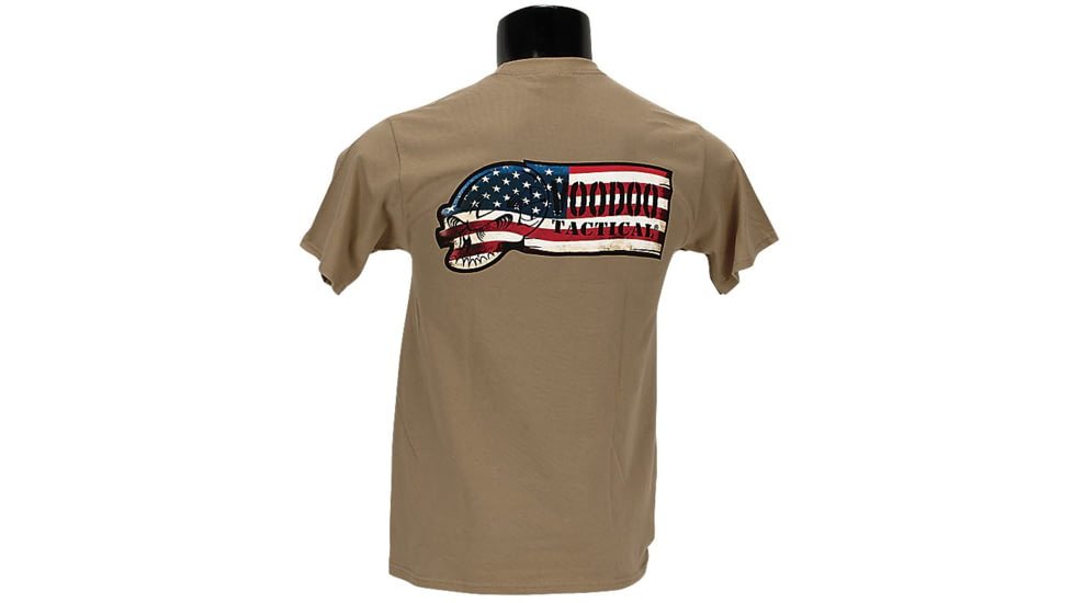 Voodoo Tactical Patriot Banner Ribbon Logo T-Shirt - Mens, Sand, Large, 20-9991025094