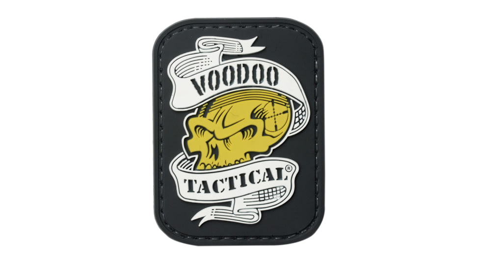 Voodoo Tactical Skull w/ Ribbon Patch, Rubber, 07-0816000000