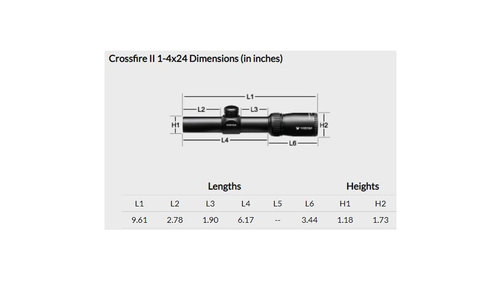 Vortex Crossfire II 1-4x24mm Rifle Scope, 30 mm Tube, SFP, V-Brite Reticle, Anodized Black, CF2-31037