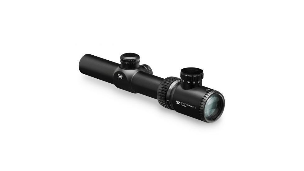 Vortex Crossfire II 1-4x24mm Rifle Scope, 30 mm Tube, SFP, V-Brite Reticle, Anodized Black, CF2-31037