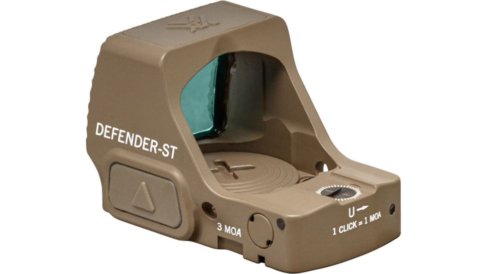 Vortex Defender-ST 1x23mm Micro Reflex Red Dot Sight, 3 MOA, Tan, DFST-MRD3-T