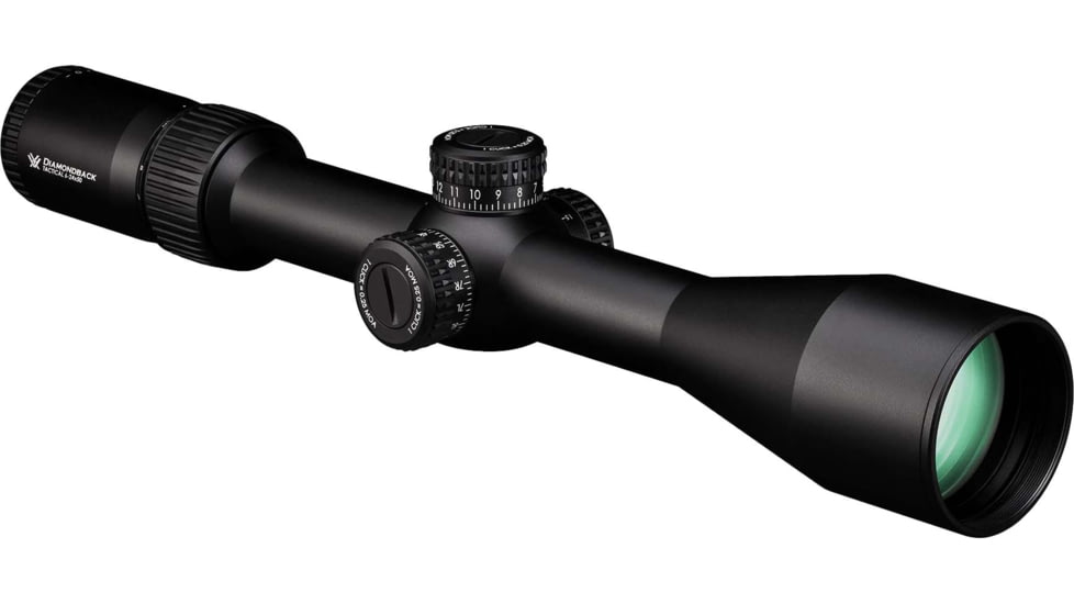 Vortex Diamondback Tactical 6-24x50mm Rifle Scope, 30mm Tube, First Focal Plane, Black, Hard Anodized, Non-Illuminated EBR-2C MOA Reticle, MOA Adjustment, DBK-10028