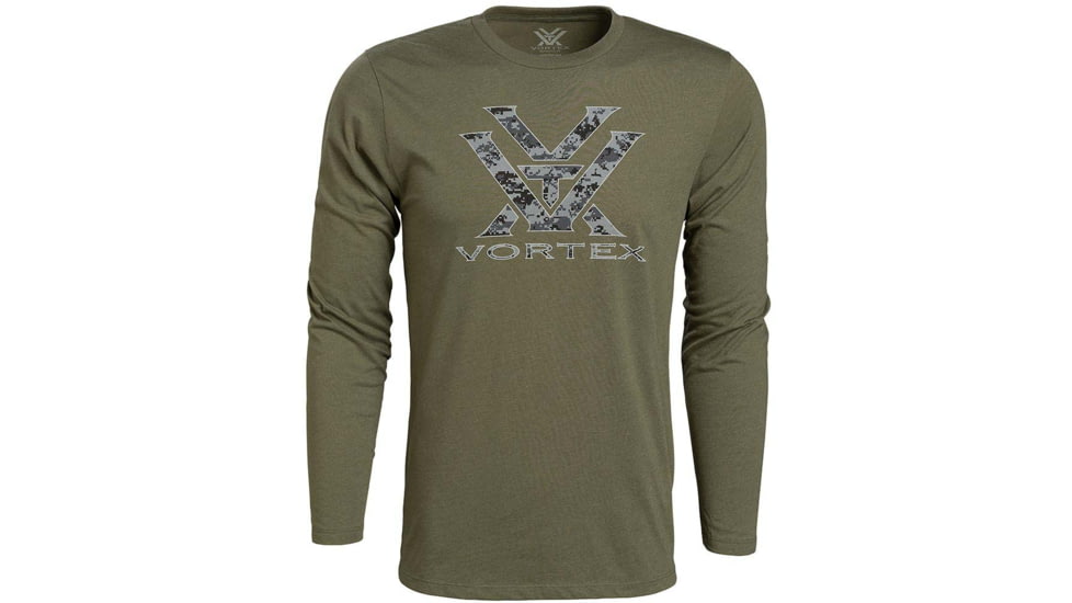 Vortex Digi Cam Core Logo LS T-Shirt - Mens, Military Heather, S, 221-04-MIHS