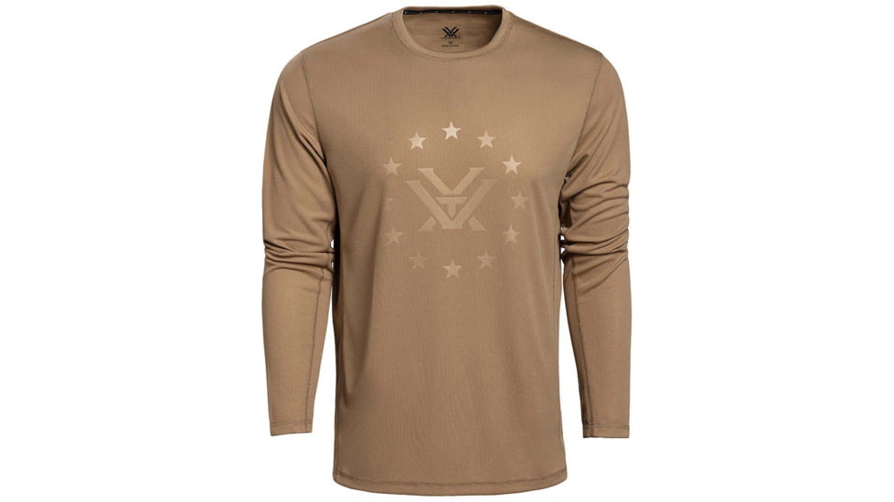 Vortex LS Performance Logo Shirt - 13 Star - Mens, 4XL, Kelp Brown, 123-06-KLP4X
