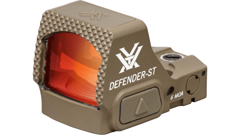 Vortex Optics OPMOD Defender-ST 1x Reflex Micro Red Dot, 6 MOA Dot, Tan, 843829145855