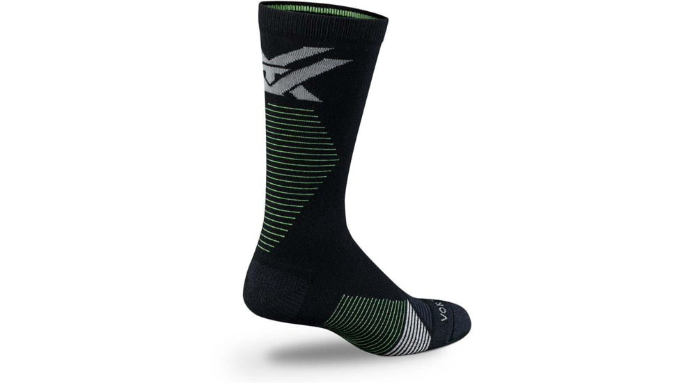 Vortex Pursuit Trail Crew Active Sock - Mens, Black/Toxic Green, M, 122-46-BTGM