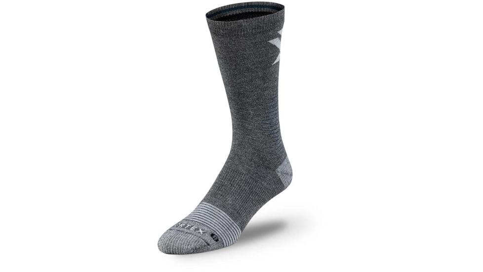 Vortex Pursuit Trail Crew Active Sock - Mens, Charcoal/Dark Teal, L, 122-46-CDTL