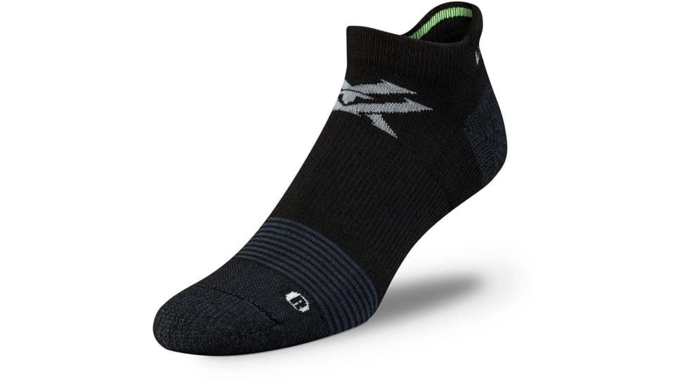 Vortex Pursuit Trail No-Show Active Sock - Mens, Black/Toxic Green, XL, 122-26-BTGXL