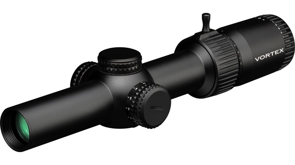 Vortex Strike Eagle 1-8x24 mm Rifle Scope, 30 mm Tube, Second Focal Plane, Black, Matte Anodized, Red AR-BDC3 Reticle, MOA Adjustment, SE-1824-2