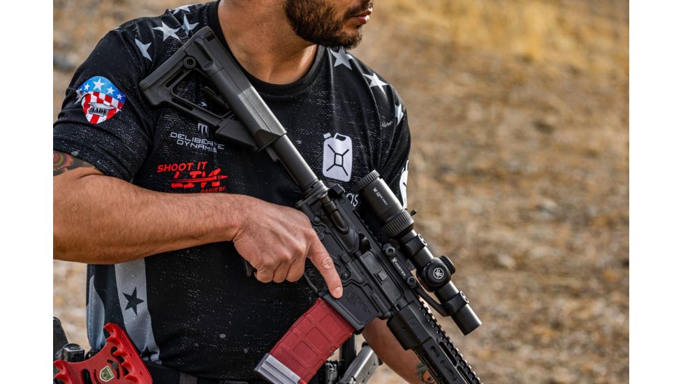 Vortex Strike Eagle 1-8x24 mm Rifle Scope, 30 mm Tube, Second Focal Plane, Black, Matte Anodized, Red AR-BDC3 Reticle, MOA Adjustment, SE-1824-2