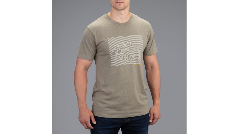 Vortex Topo Elk T-Shirt - Mens, Military Heather, Extra Large, 220-45-MIHXL