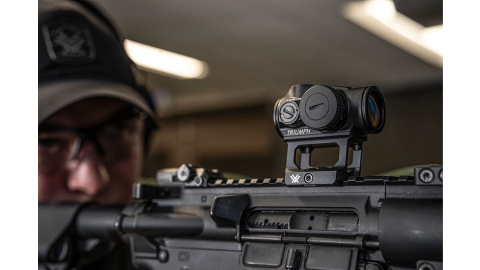 Vortex Triumph 1x Reflex Red Dot Sight, 2 MOA Dot Reticle, Black TRI-RD2