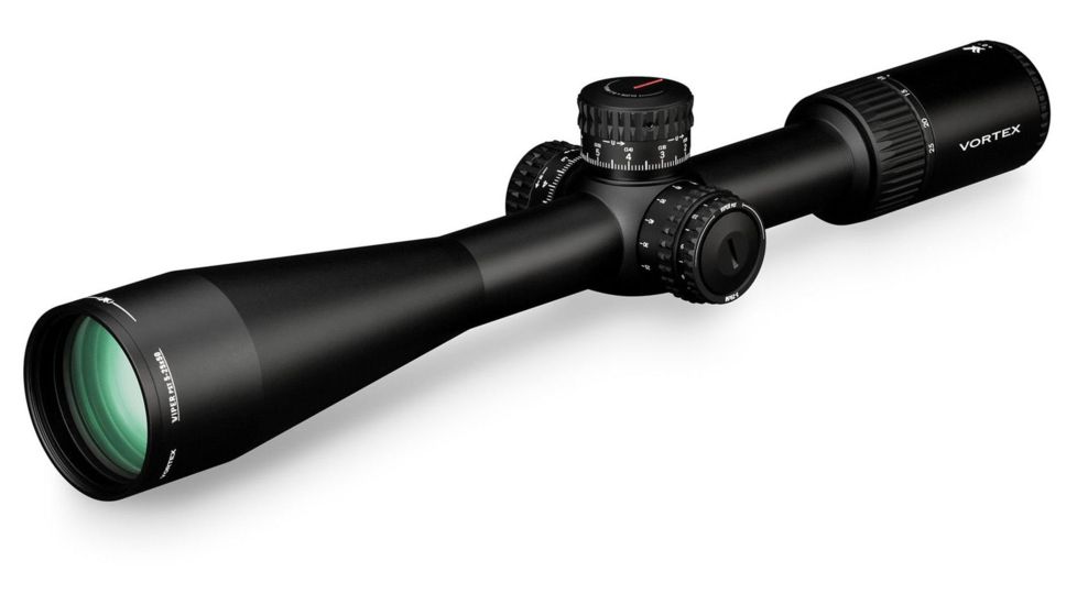 Vortex Viper PST Gen II 5-25x50 mm Rifle Scope, 30 mm Tube, First Focal Plane, Black, Hard Anodized, Red EBR-7C MOA Reticle, MOA Adjustment, PST-5256