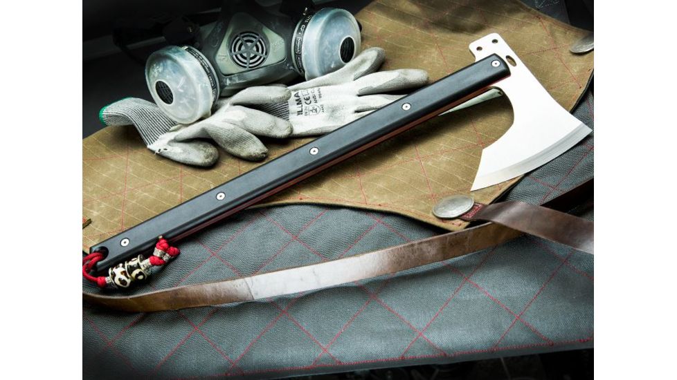 Vulture Equipment Works 20in Stainless Steel Drigung Ax Mk2 w/Stone Wash Finish, Natural VEW-AD-Mk2-SW