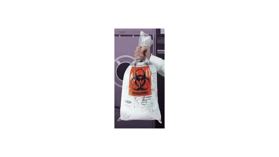 VWR Autoclavable Biohazard Bags, 1.5 mil 14220-006 Red Bags, Printed