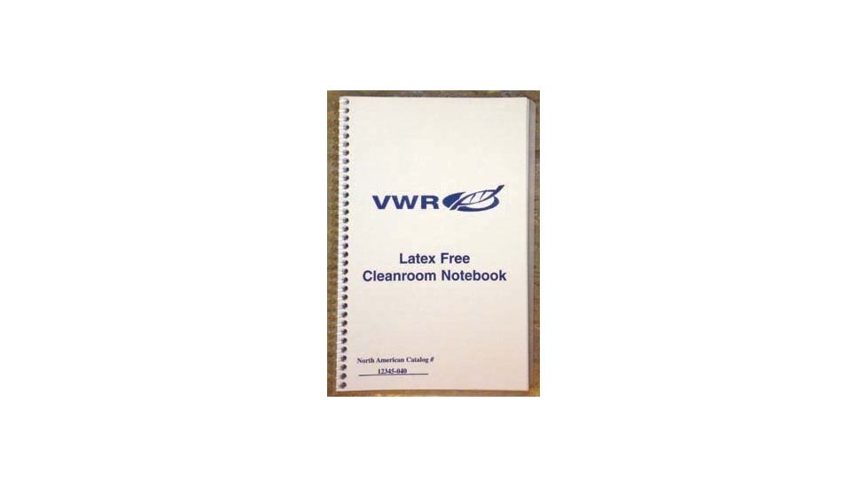 VWR Cleanroom Spiral Notebooks, Latex-Free 08NBPA5 College-Rule Notebooks
