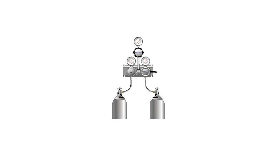 VWR SG-900 Semiautomatic Switchover Manifolds for Noncorrosive and Corrosive Gases 4702667 Chrome-Plated Brass Manifolds