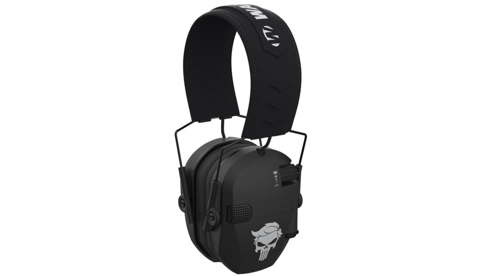 CrossFire Razor Slim Punisher Ear Muffs, 23dB, 1 Pair, Black, GWPRSEMT24PUN