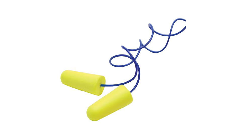 Walkers Blue Corded Passive Foam Ear Plug w/Plastic Case, 32 dB NRR, 2-Pair, Neon Yellow, GWP-EPCORD-YL