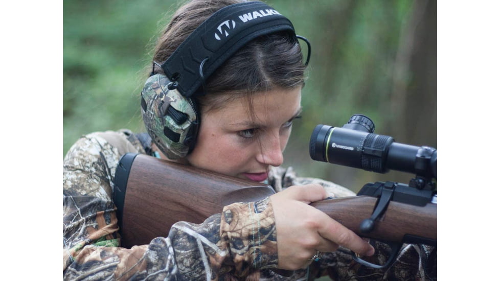 Walkers Razor Slim Electronic Quad Ear Muff, Realtree XTRA, GWP-RSEQM-CMO