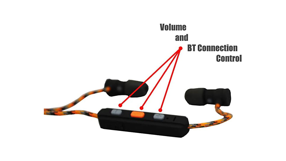 Walkers Flexible Bluetooth Neckband Ear Buds, 30 dB NRR,  Blue, GWP-RP-BT