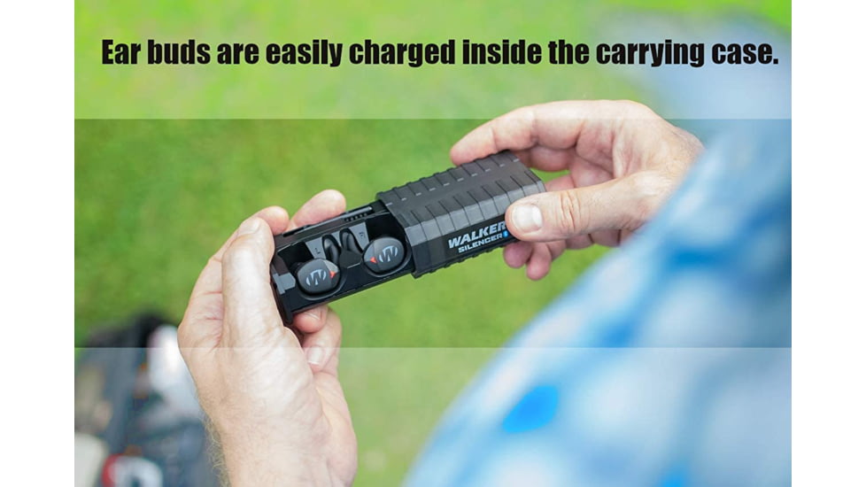 Walkers Silencer BT 2.0 Bluetooth Earbuds, 24 dB NRR, Black, GWP-SLCR2-BT