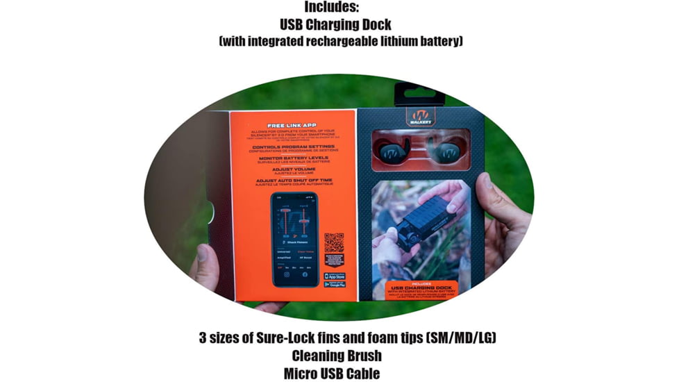 Walkers Silencer BT 2.0 Bluetooth Earbuds, 24 dB NRR, Black, GWP-SLCR2-BT