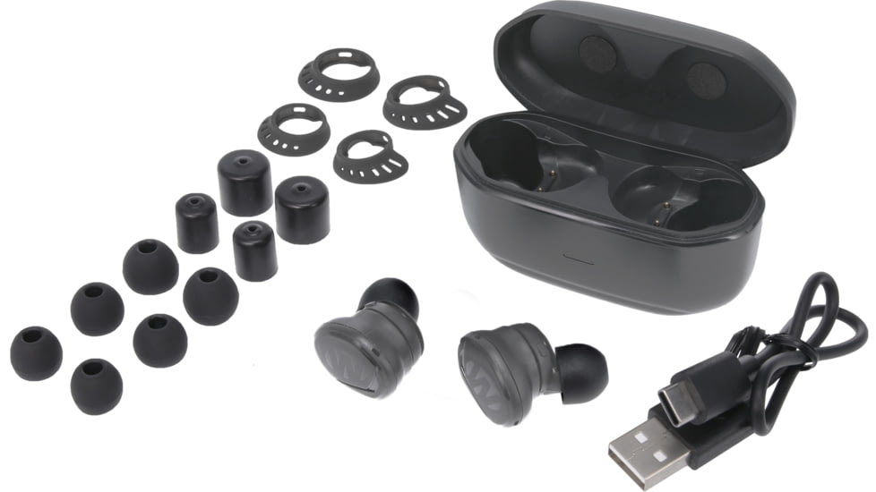 Walkers Suppressor Earbuds Hearing Amplifier, 25dB, 1 Pair, Black, OSFM, GWP-SUPR