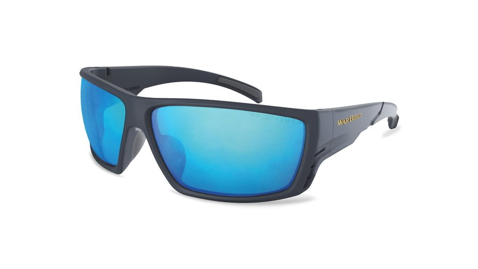 WarBird Fusillade Glasses, Navy Frame/Smoke Lens/Ice Blue Shield, EYFUNYSMIBR