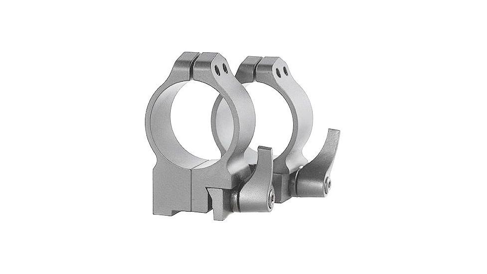Warne 30mm QD Silver Med .22 Rings, Silver, small 731LS