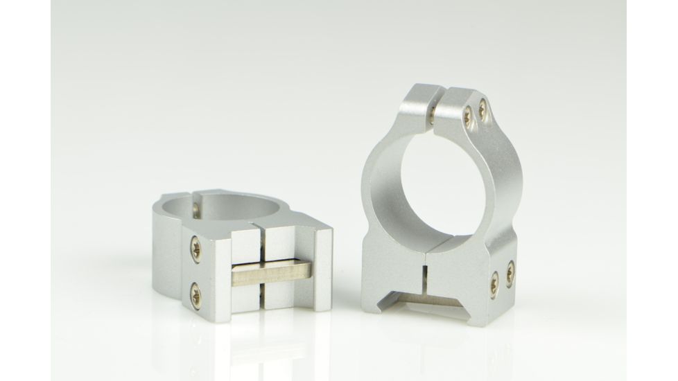 Warne Maxima Steel Rings, 1in, Weaver/Picatinny, PA, Medium - Silver 201S