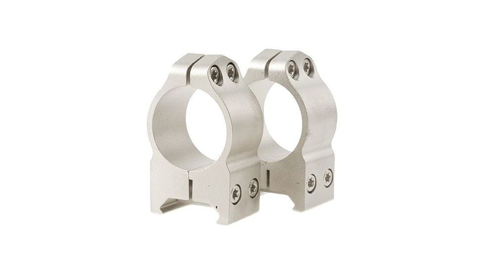 Warne Maxima Steel Rings, 1in, Weaver/Picatinny, PA, Medium - Silver 201S