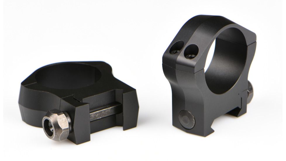 Warne Mountain Tech 40mm Rifle Scope Rings - Low, Black Matte 7250M