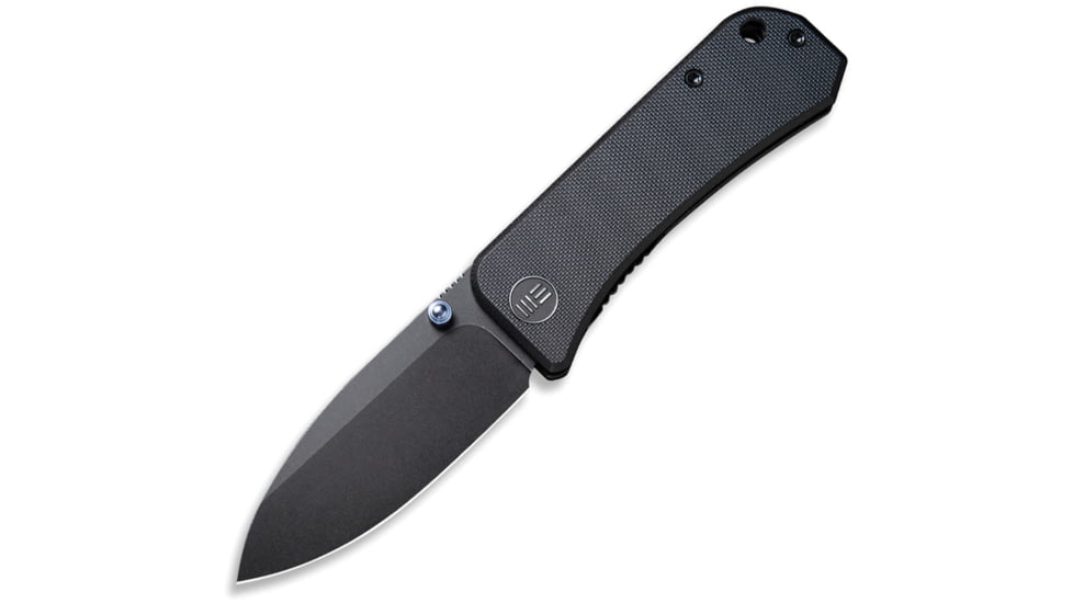 We Knife Co Ltd Banter Linerlock Black Folding Knife, 3 black stonewash finish CPM S35VN stainless blad, Black G10 handle, 2004B