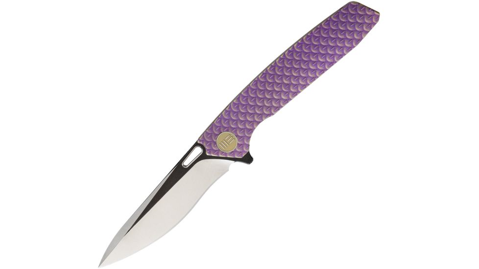 We Knife Co Ltd Dragon Scale Purple Satin Folding Knife,4in,CPM S35VN Steel,Drop Point,Purple,Titanium Handle WE604N