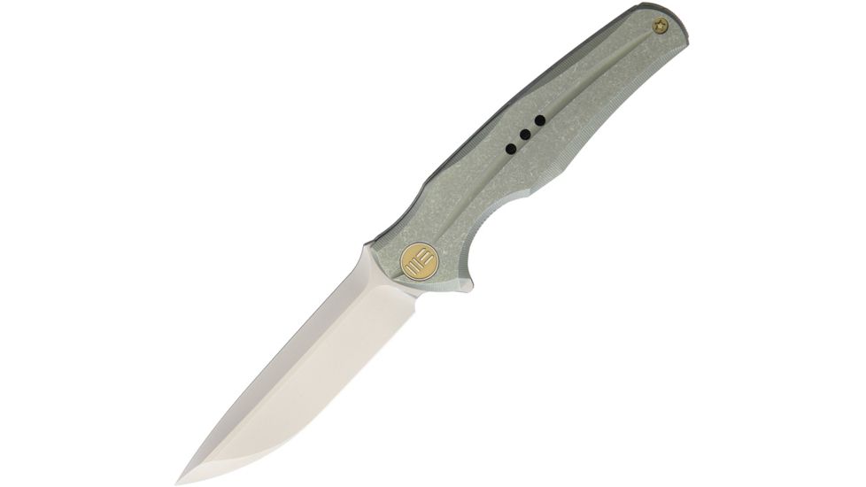 We Knife Co Ltd Framelock Satin Green Folding Knife,3.75in,S35VN Steel,Standard Edge,Satin,Green,Titanium Handle WE601B