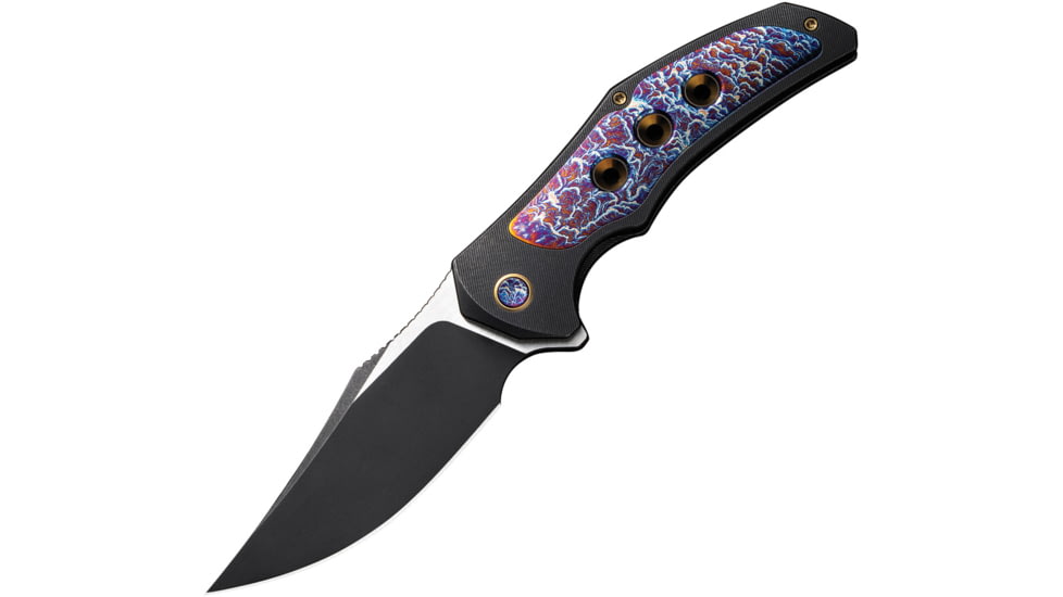 We Knife Co Ltd We Knife Magnetron 3.76'' Black Titanium Flame Inlay/blk Stnws