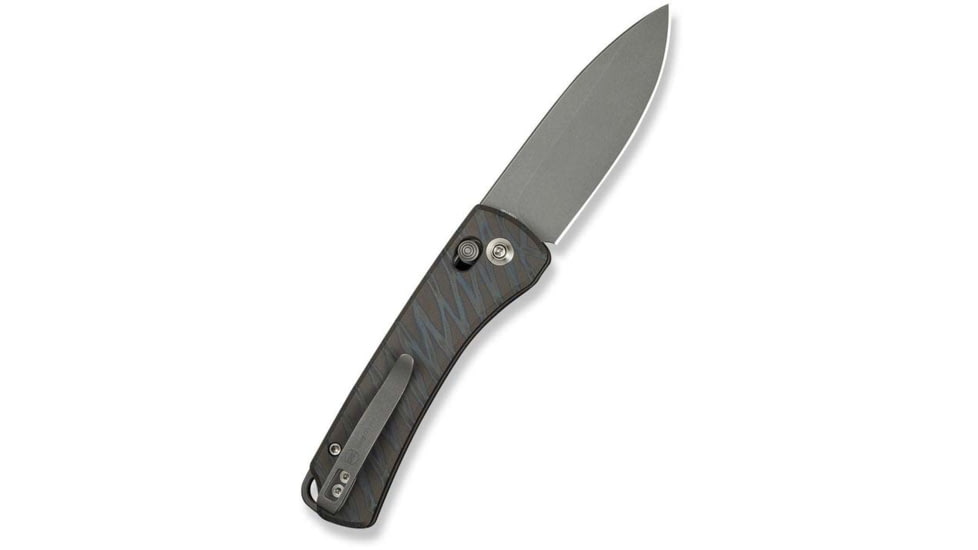 We Knife Co Ltd Weknife Nightblade Crossbar Lock Knife Tiger Stripe Pattern Flamed Titanium Handle 2.98inch Gray Stonewashed Cpm 20cv Blade We22046-3 - WE22046-3