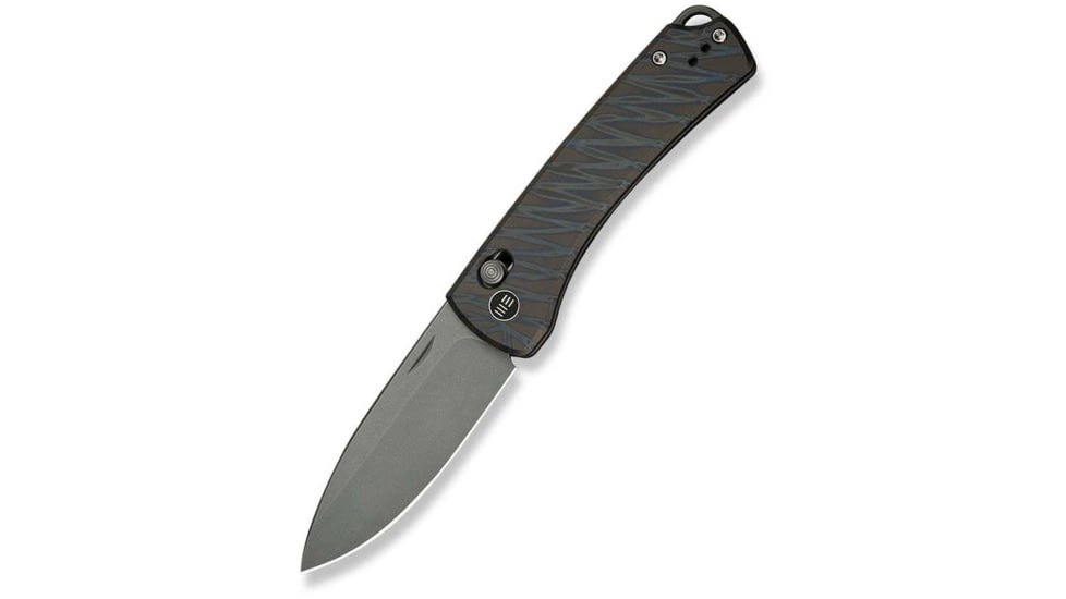 We Knife Co Ltd Weknife Nightblade Crossbar Lock Knife Tiger Stripe Pattern Flamed Titanium Handle 2.98inch Gray Stonewashed Cpm 20cv Blade We22046-3 - WE22046-3