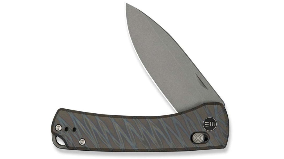 We Knife Co Ltd Weknife Nightblade Crossbar Lock Knife Tiger Stripe Pattern Flamed Titanium Handle 2.98inch Gray Stonewashed Cpm 20cv Blade We22046-3 - WE22046-3