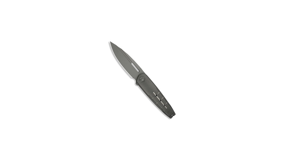 We Knife Co. WE Knife Co. Hull Liner Lock Knife Gray Ti &amp; Endcap 3.9" Gray Stonewash, Gray, Bohler M390, adult, BHQ-235513