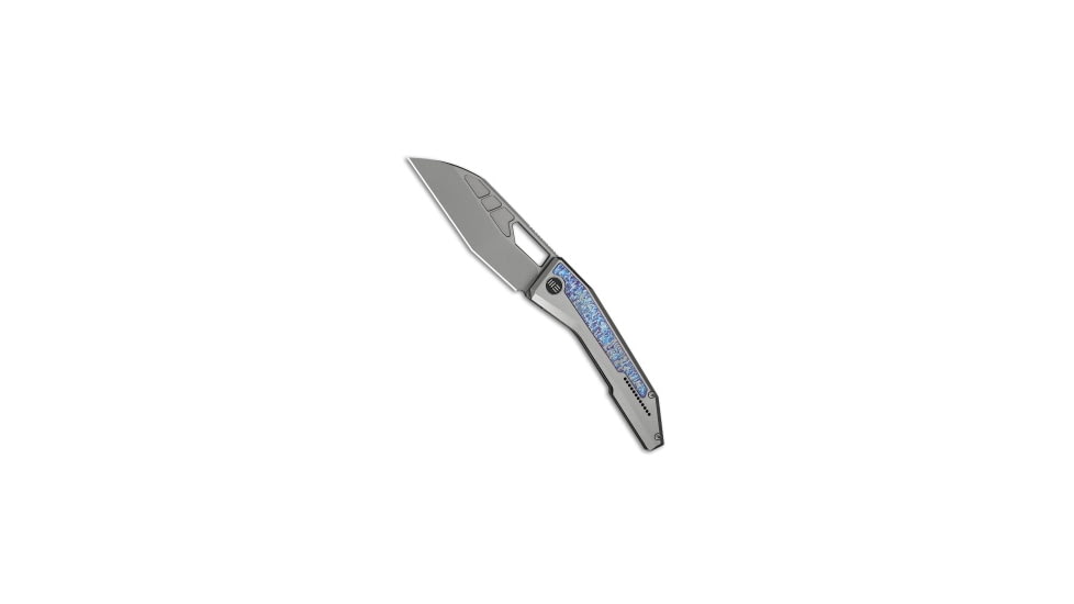 We Knife Co. WE Knife Co. Inceptus Frame Lock Knife Gray Ti + Flamed Ti Inlay 3.6" SW, Blue/Gray, Bohler M390, adult, BHQ-230710