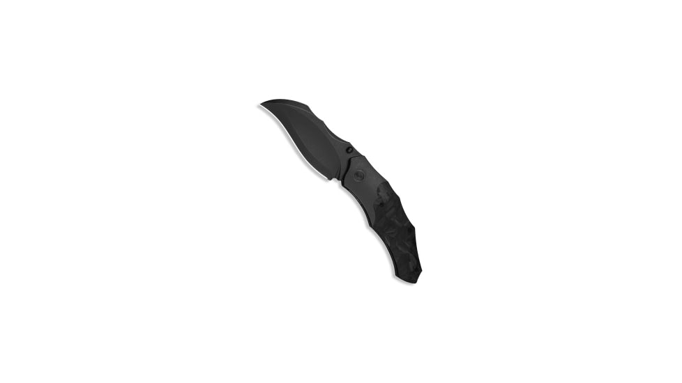 We Knife Co. WE Knife Co. Orc Boss Liner Lock Knife Shredded CF/Black Ti 3.8" Black SW, Black, CPM 20CV, adult, BHQ-219626