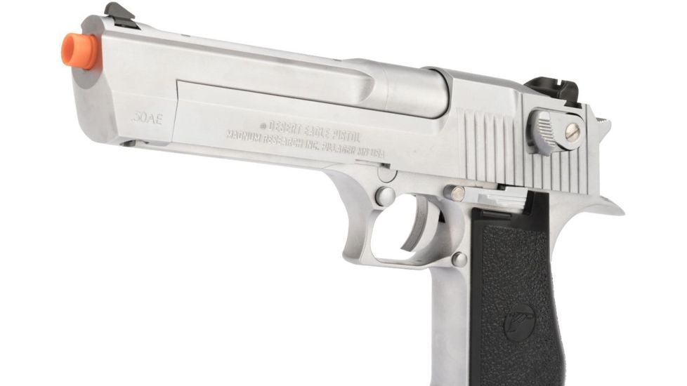 WE-Tech Desert Eagle .50 AE Full Metal Gas Blowback Airsoft Pistol by Cybergun, Silver, Medium, 090510 / CG-DE0101