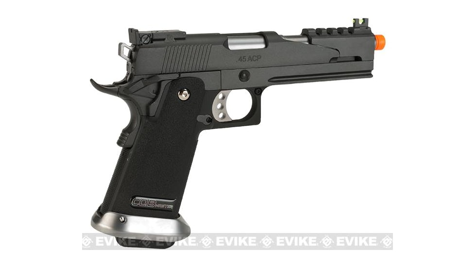 WE-Tech Phantom Custom WE USA CQB Master Alpha Airsoft GBB Gas Blowback Pistol w/Two Mags, Pistol Only, Black, P5.1CQB B-5.1 CQB