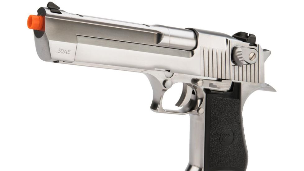 WE-Tech Desert Eagle .50 AE Full Metal Gas Blowback Airsoft Pistol by Cybergun, Chrome, Medium, 950507/CG-DE0102