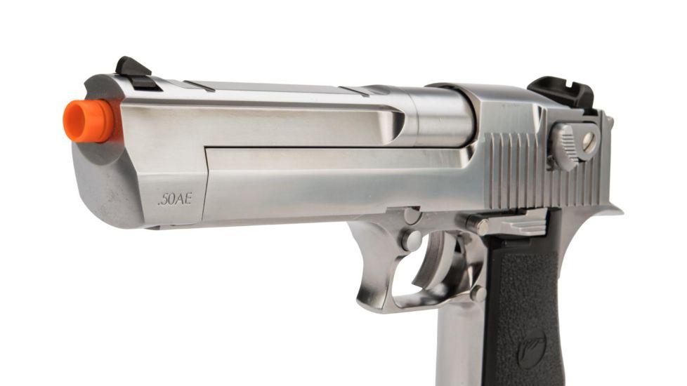 WE-Tech Desert Eagle .50 AE Full Metal Gas Blowback Airsoft Pistol by Cybergun, Chrome, Medium, 950507/CG-DE0102
