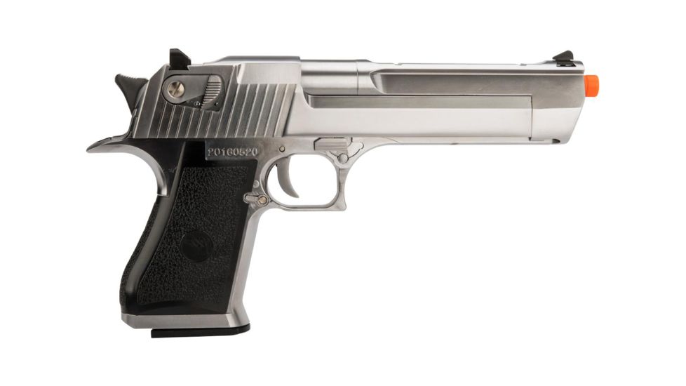 WE-Tech Desert Eagle .50 AE Full Metal Gas Blowback Airsoft Pistol by Cybergun, Chrome, Medium, 950507/CG-DE0102