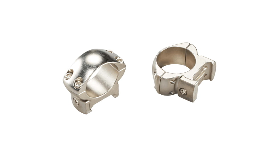Weaver Cross Lock Rifle Scope Rings, 1in, Medium, Silver 49321